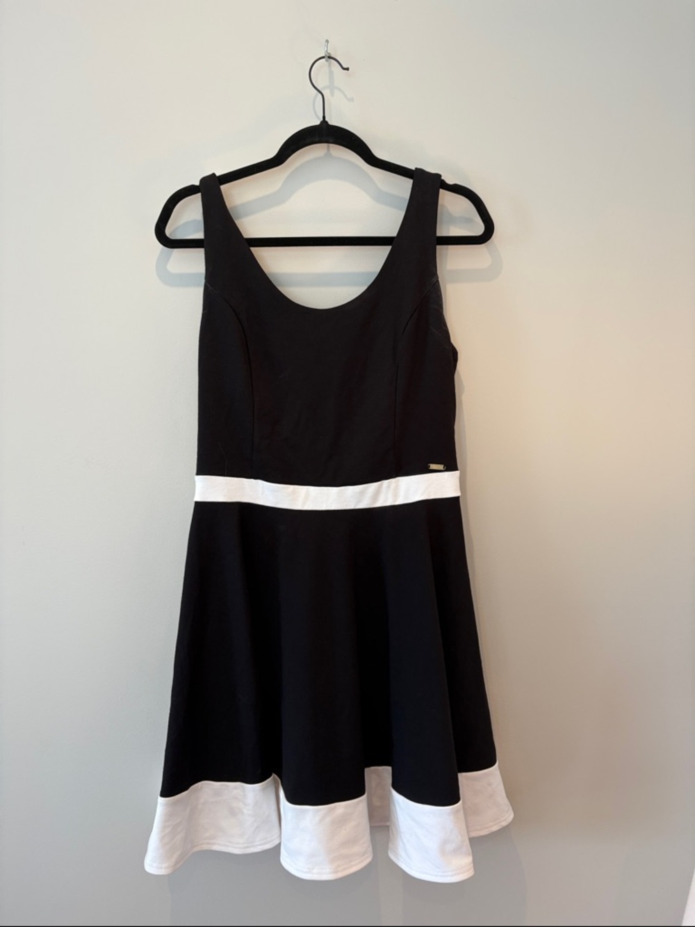 Guess Black Scoop Neck Tank Dress